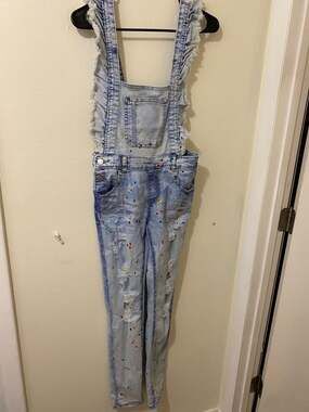 Thrill Jeans Paint Splatter Ripped Jeans